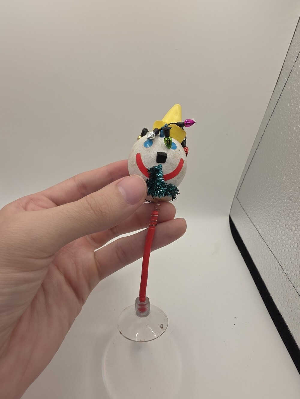 Vintage Jack In The Box Restaurant Christmas Dashboard Suction Cup RARE